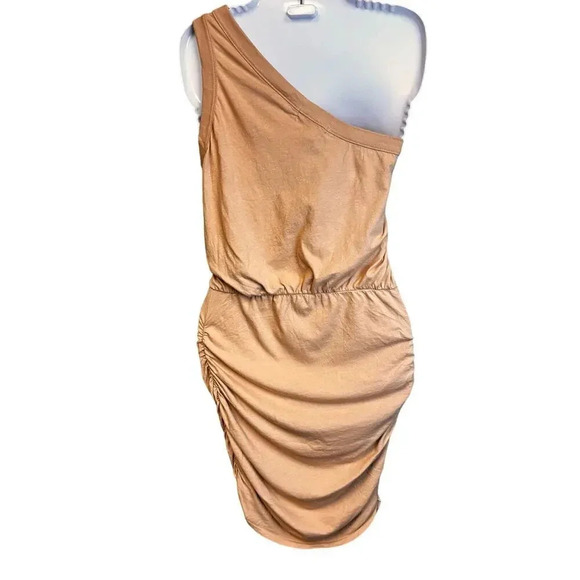 n:Philanthropy Revolve Neesa Mini Dress Nude Beige One Shoulder Ruched Sz L NWT - Picture 6 of 10